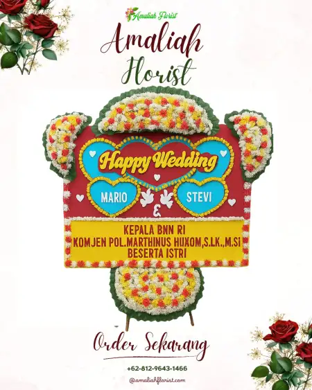 Papan Bunga Pernikahan Balai Batu Sadara